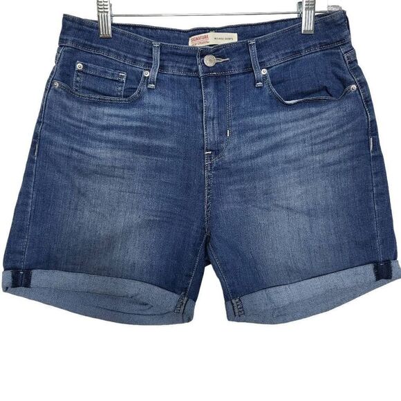 Signature by Levi Strauss & Co. Gold Label Mid Rise Denim Shorts Size 28 - Picture 2 of 7